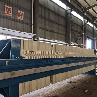Filtro Prensa Proporcionando Separación Sólido-Líquido para las Industrias de Impresión, Teñido, Matanza y Procesamiento de Alimentos con Gran Área de Filtración de 280m2